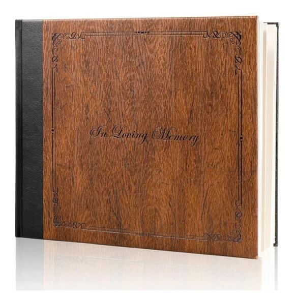 Molekaus Other - Funeral Guest Book for Memorial Service with 144‎ Pages Brown 8X10″